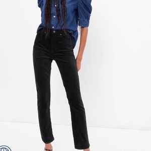High Rise Velvet Vintage Slim Jeans with Washwell Black 31 S